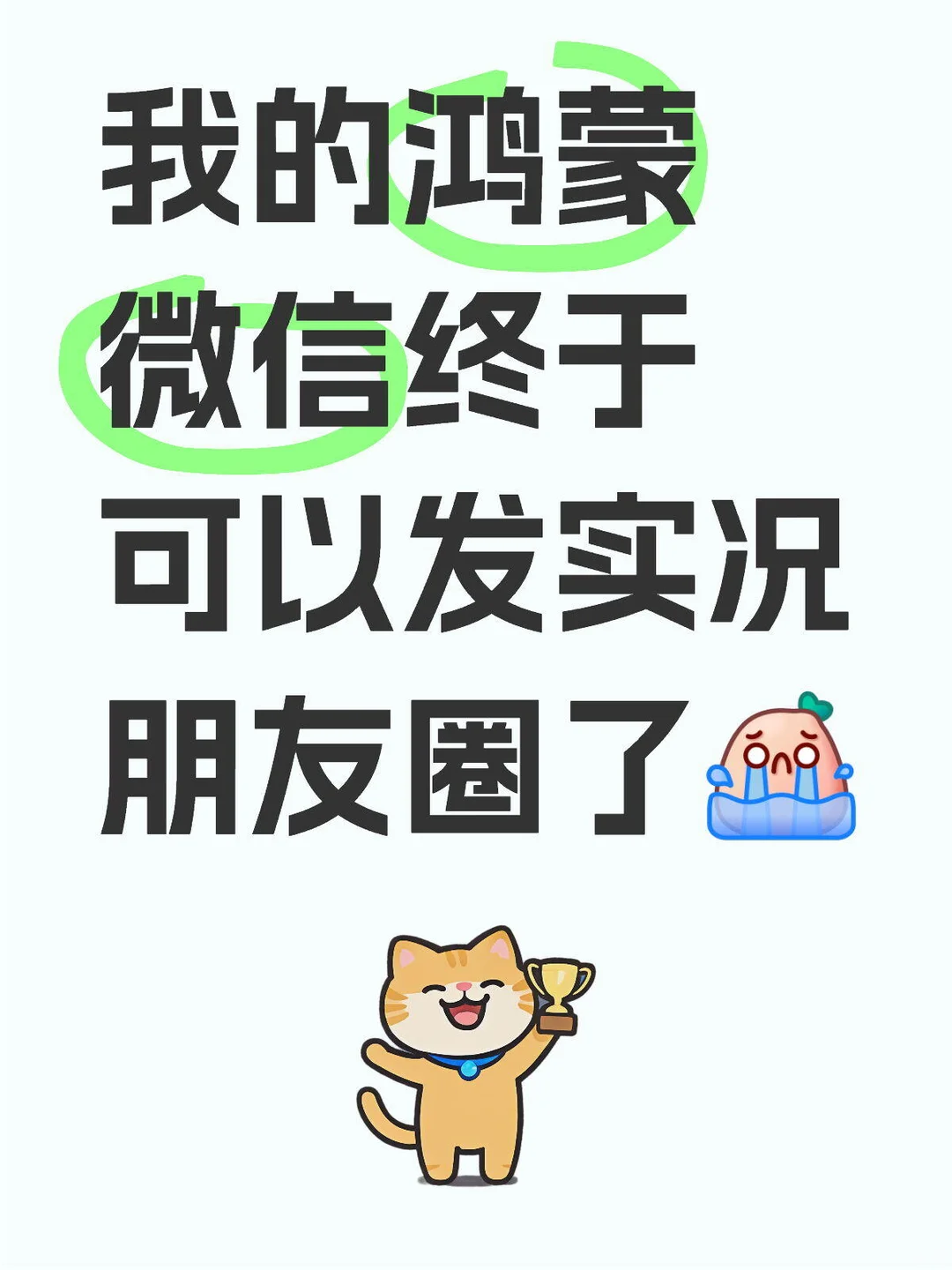 我的鸿蒙微信朋友圈终于可以发实况了