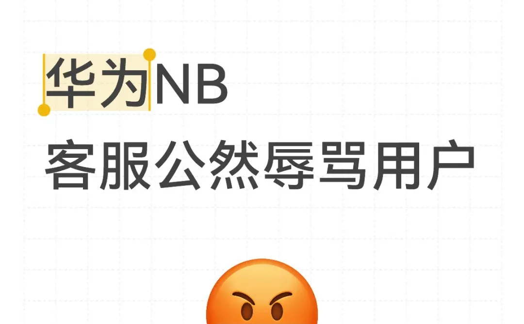 华为NB，客服公然辱骂用户！