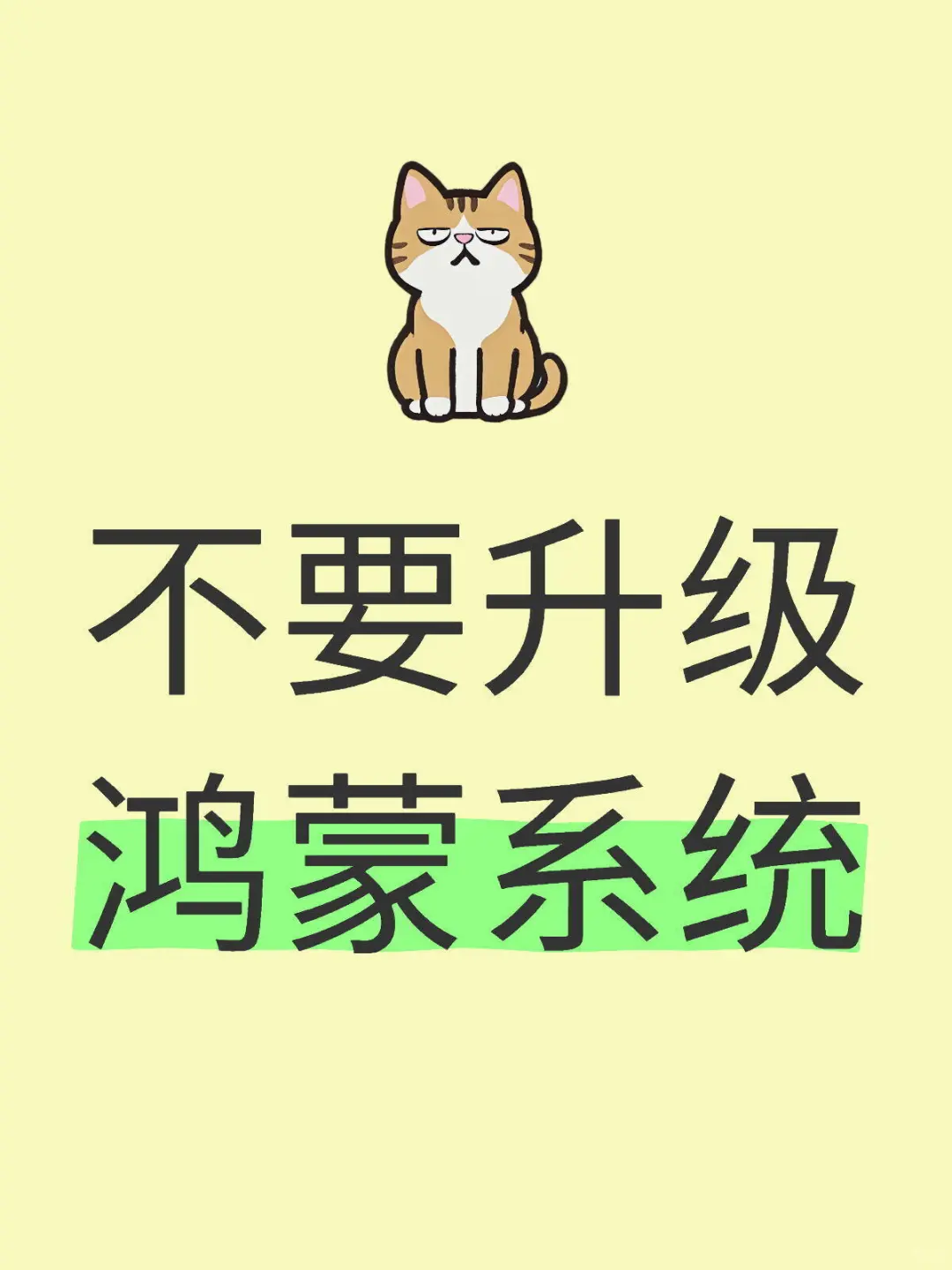 不要升级鸿蒙系统