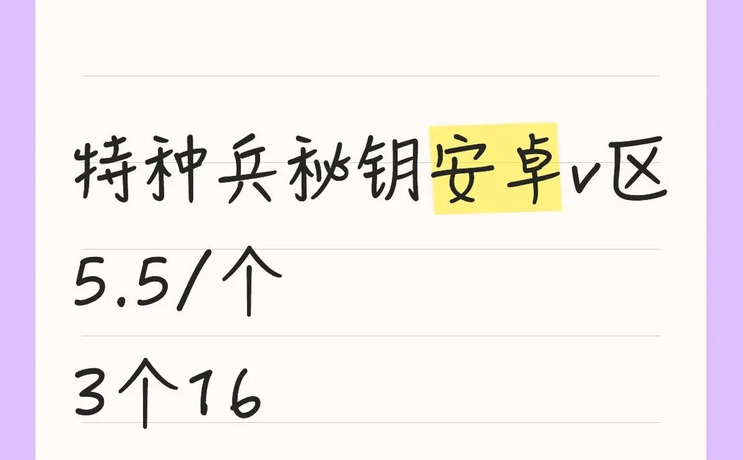 出特种兵秘钥安卓v区
