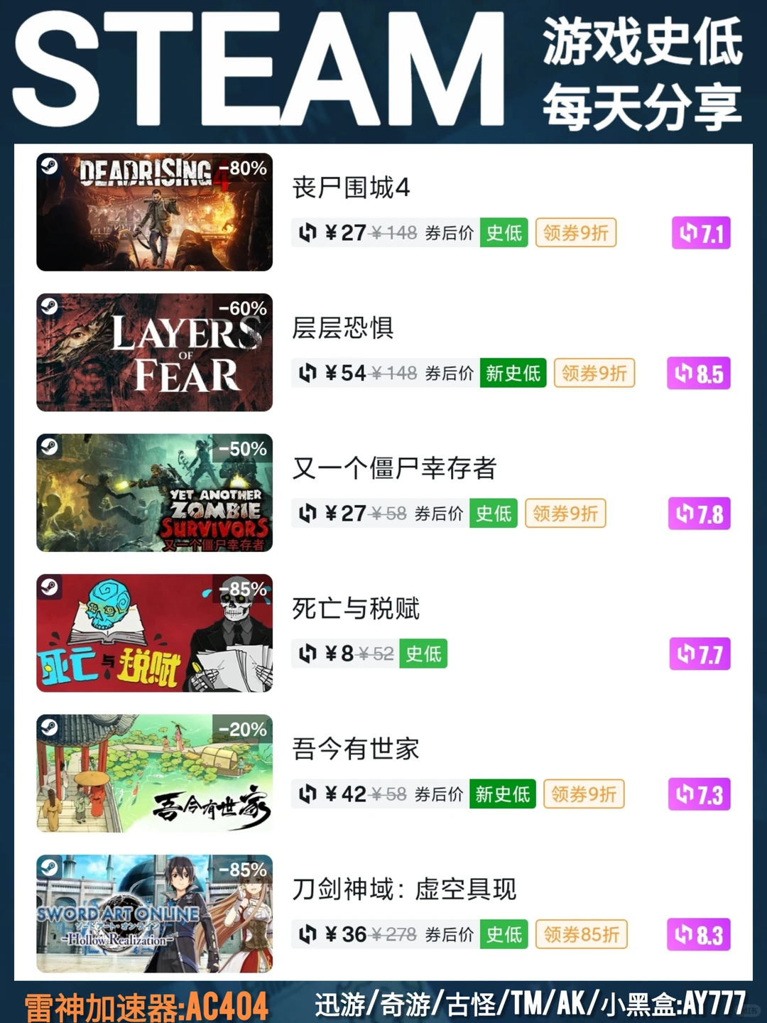 12月16日steam游戏史低，冬促19号凌晨两点