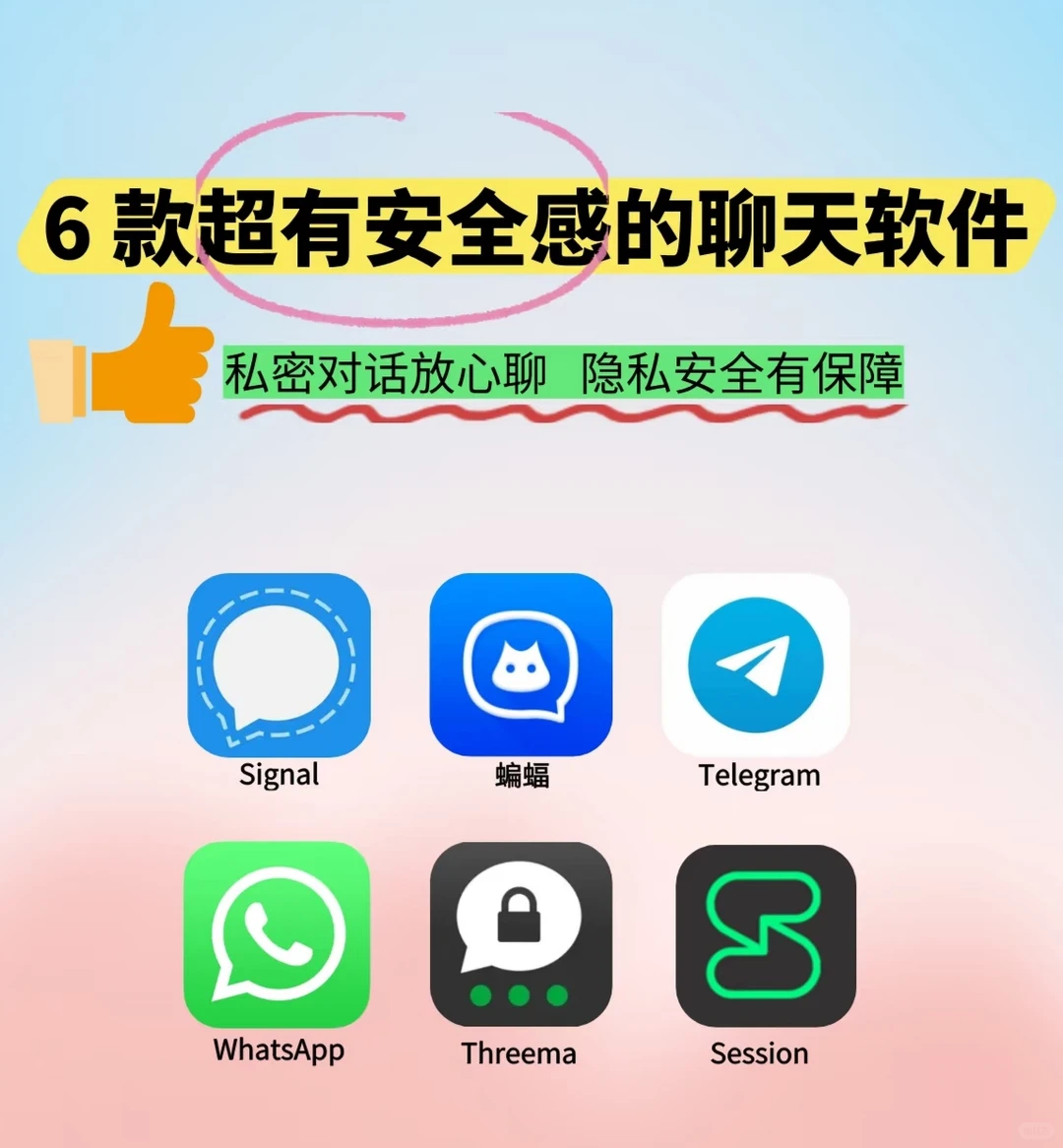 6⃣️款超有安全感的聊天软件，极力推荐