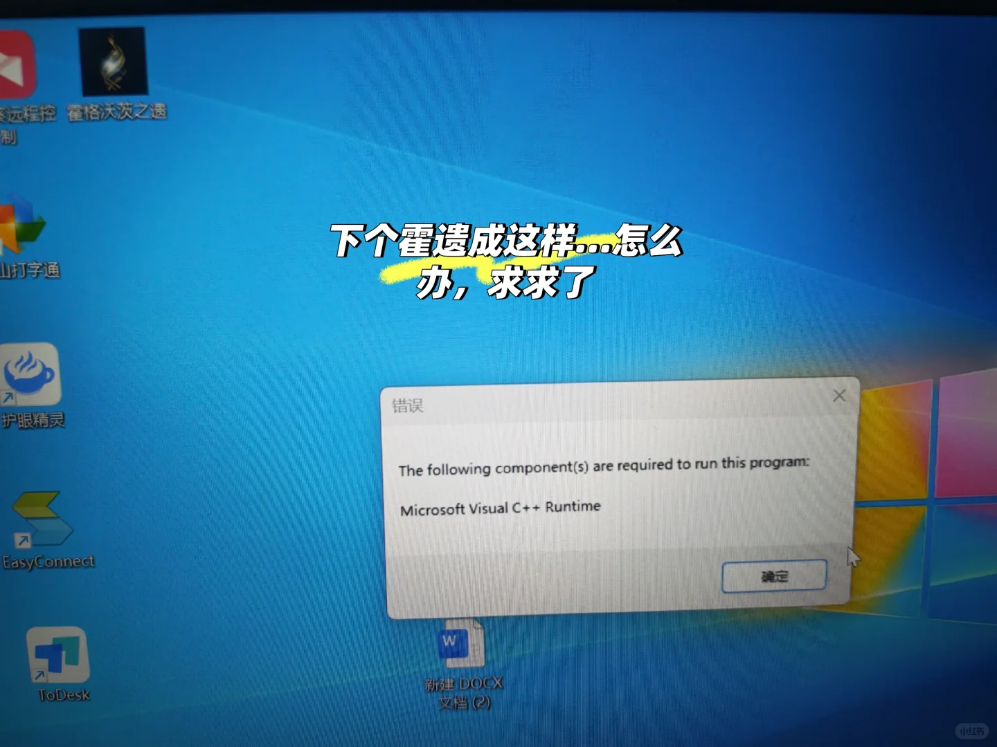 🆘PC下游戏出错了…