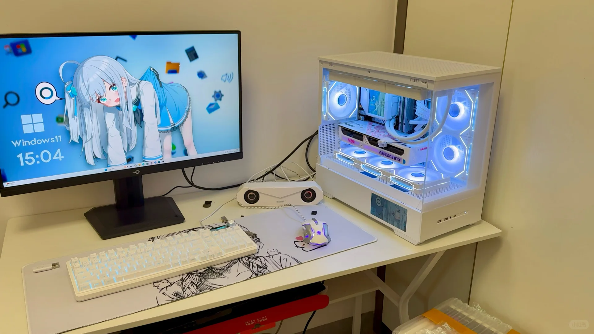 7.1k拿下i5 12600kf➕5060白粉色电脑主机