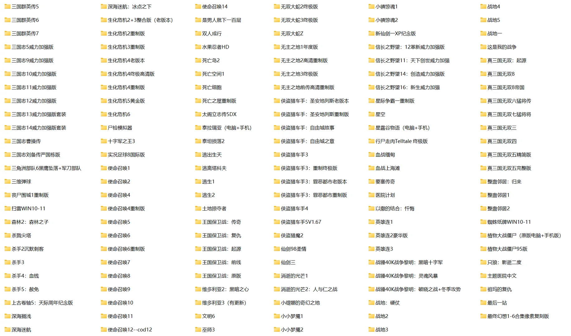 各种PC热门游戏分享