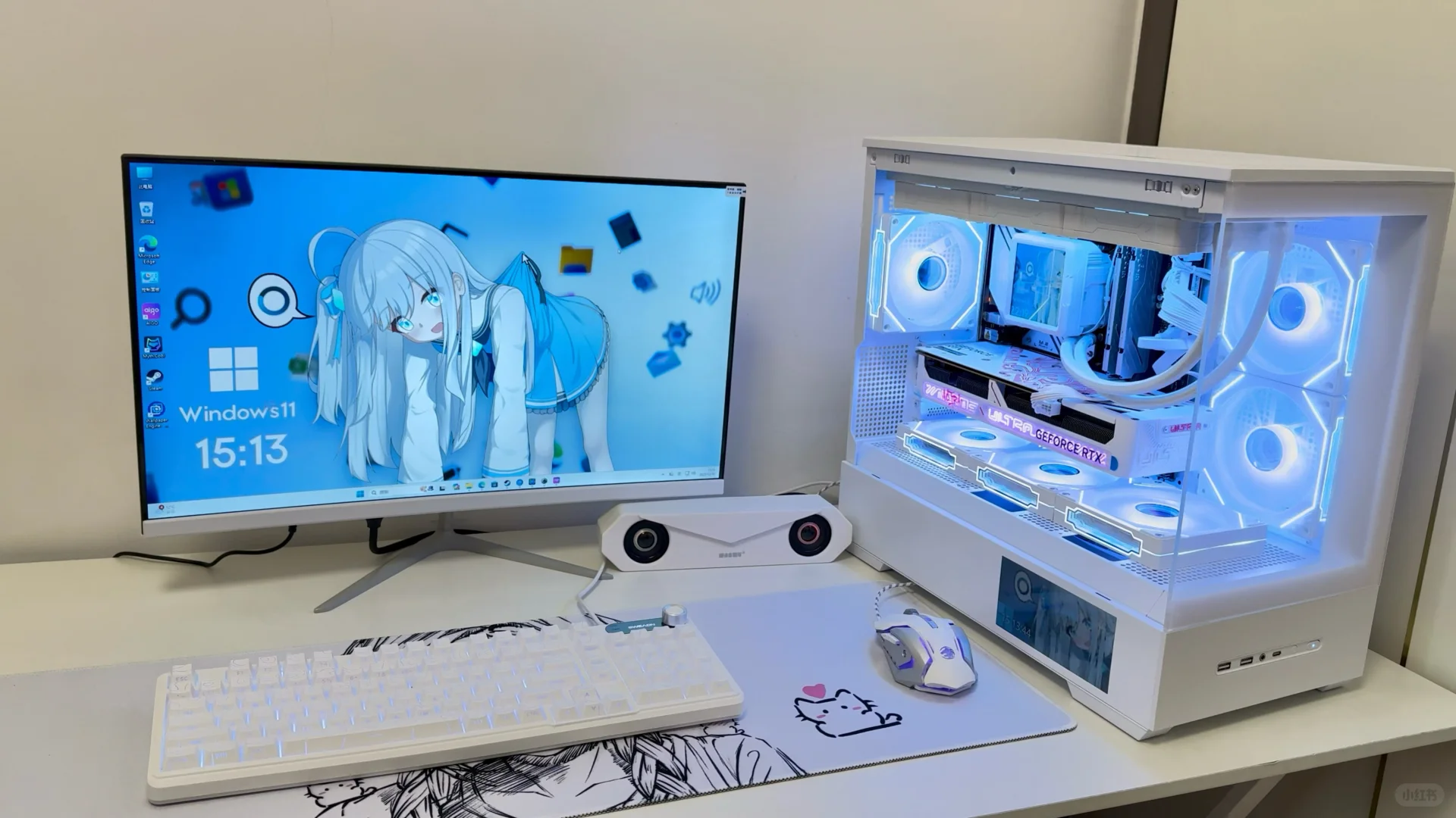 7.1k拿下i5 12600kf➕5060白粉色电脑主机