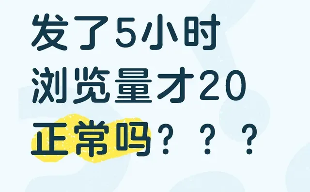发了5小时 浏览量才20 正常吗？