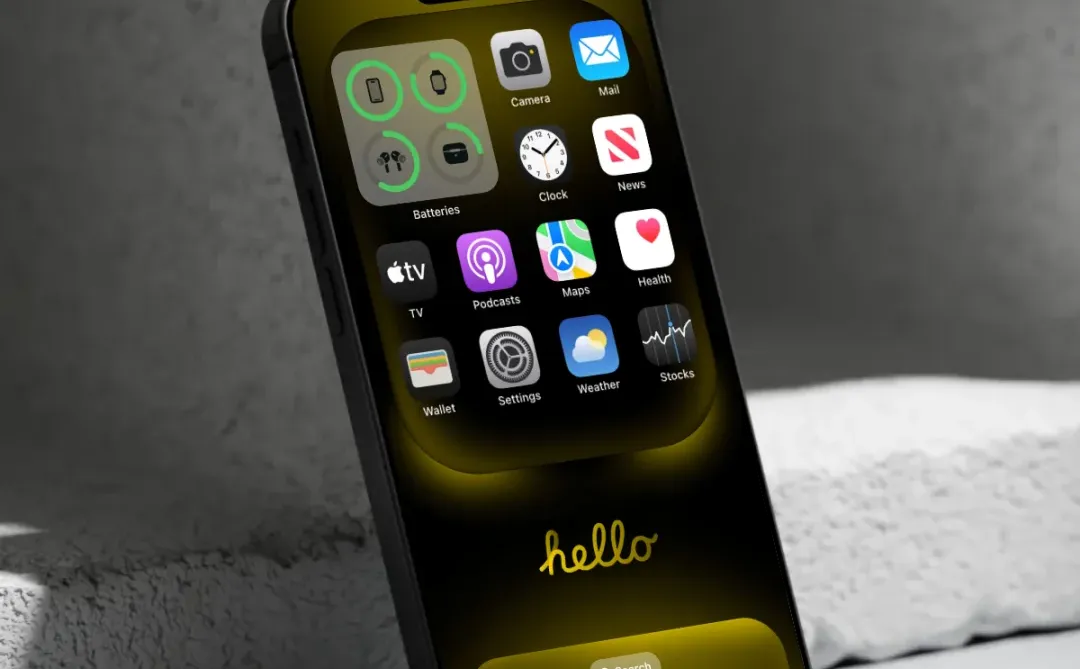 1223｜ios26hello｜米卡棕手机壁纸