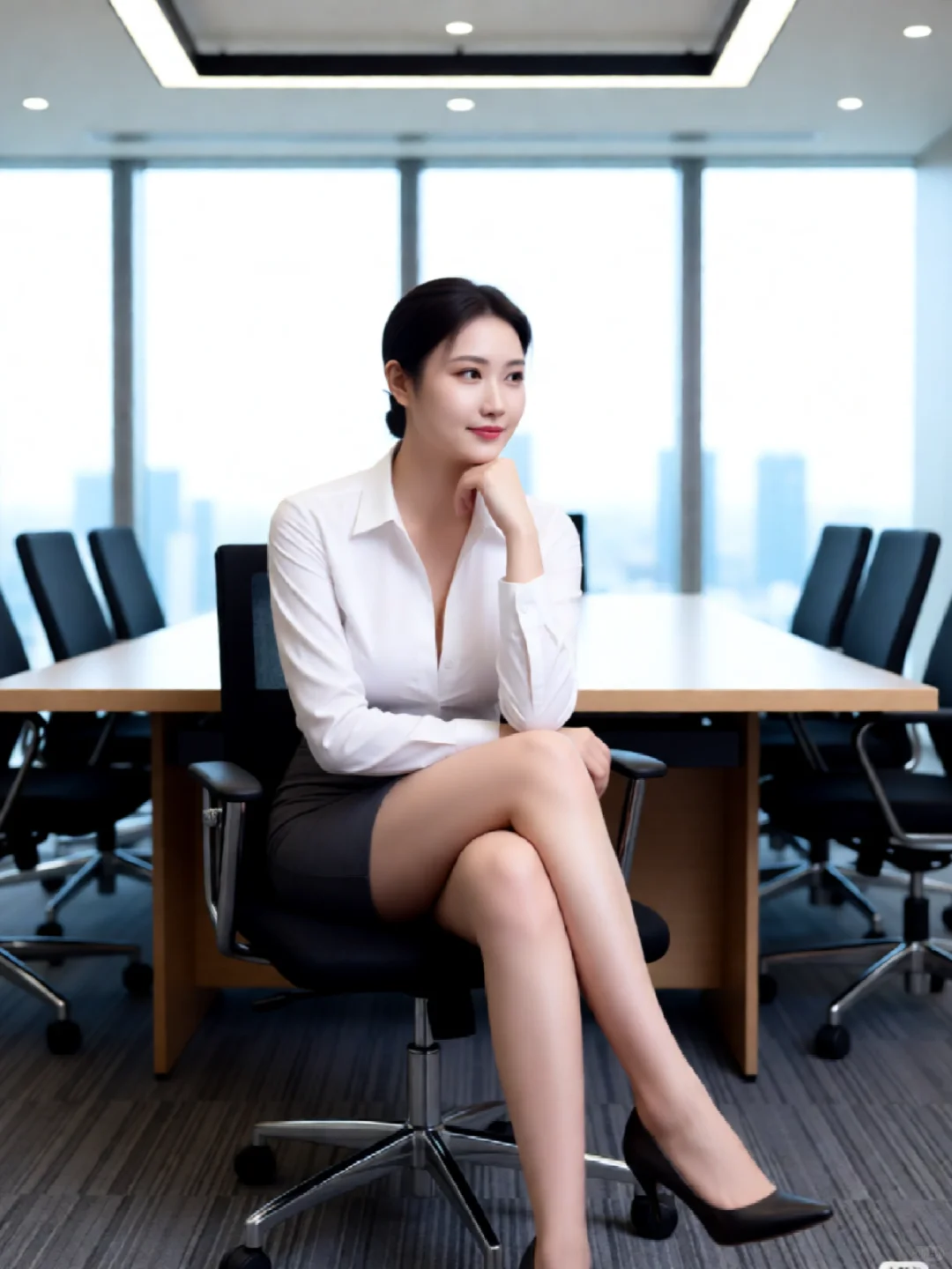 AI 白领 职场女性 气质女神 职场高质量女性 美女漂亮姐姐 尤物 职业装女