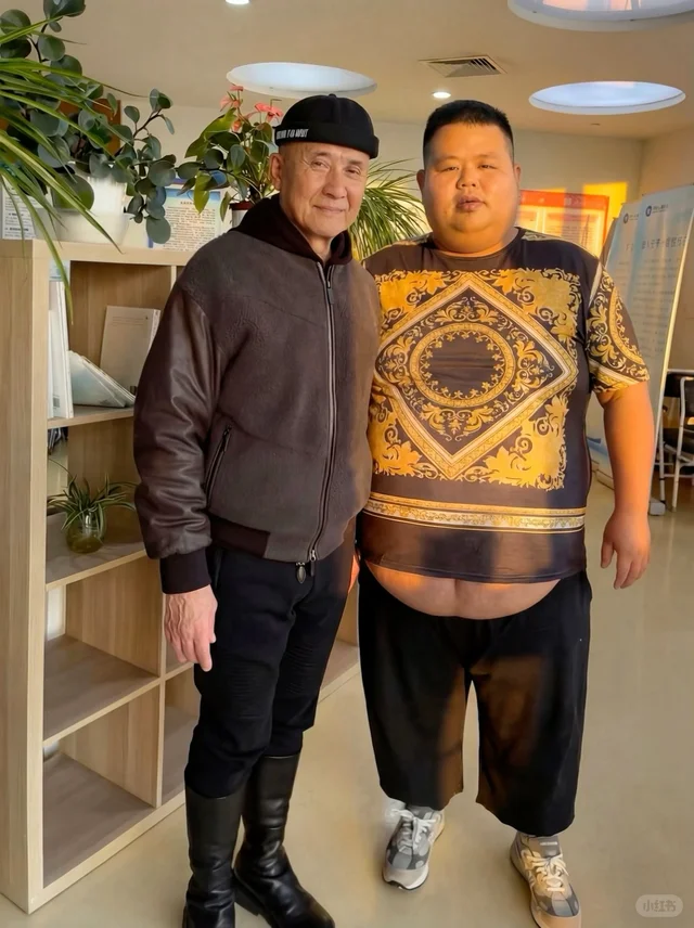 有幸跟高老师一起拍了张照片。太有面了～