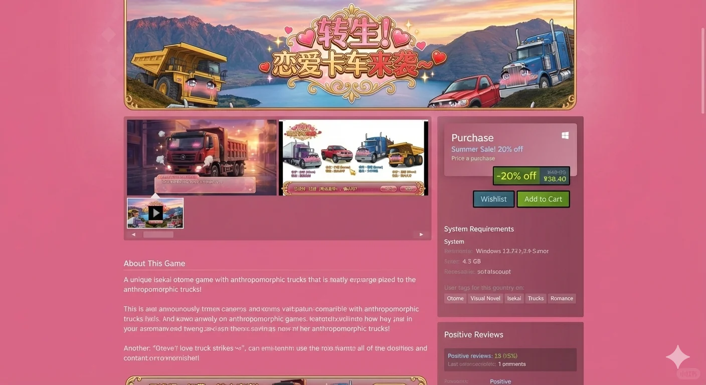 做了和大卡车恋爱的GalGame