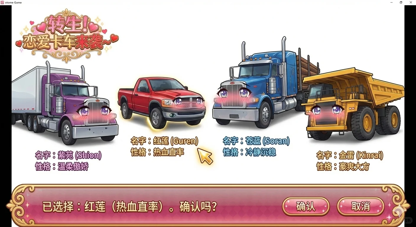 做了和大卡车恋爱的GalGame