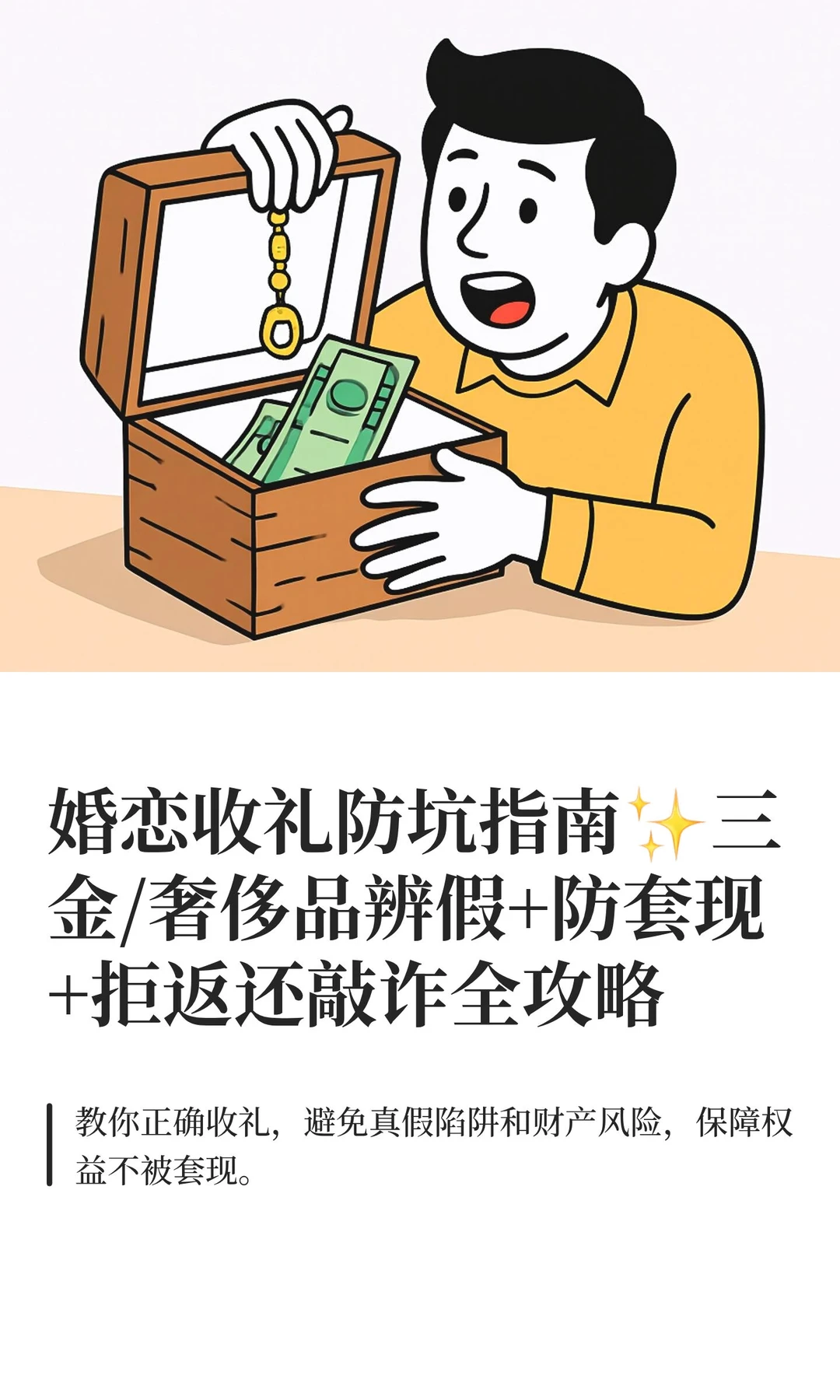 婚恋收礼防坑指南✨三金/奢侈品辨假+防套现