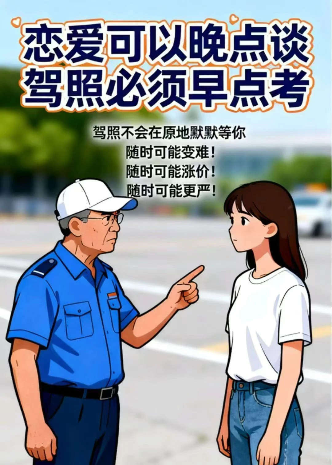 😂教练说的大实话！恋爱晚点谈，驾照