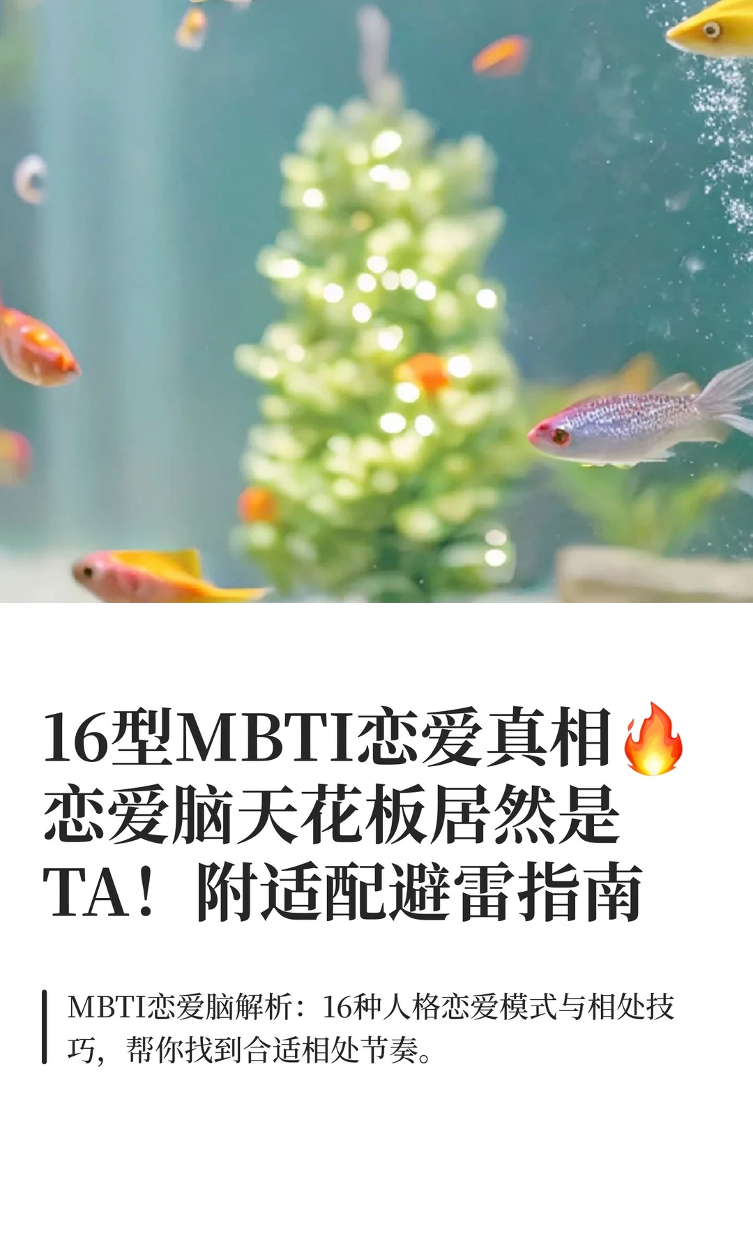 16型MBTI恋爱真相🔥 恋爱脑天花板居然是T