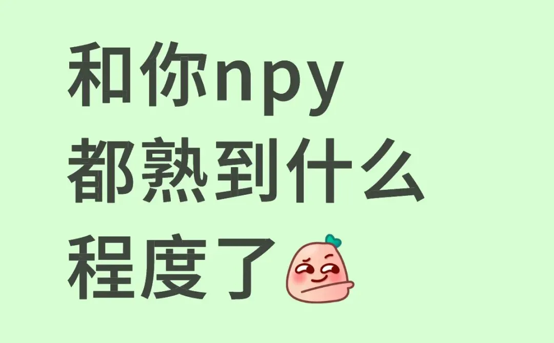 和你npy都熟到什么程度了