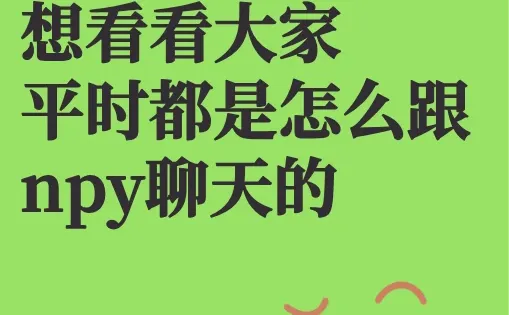 先看看大家和npy的聊天～