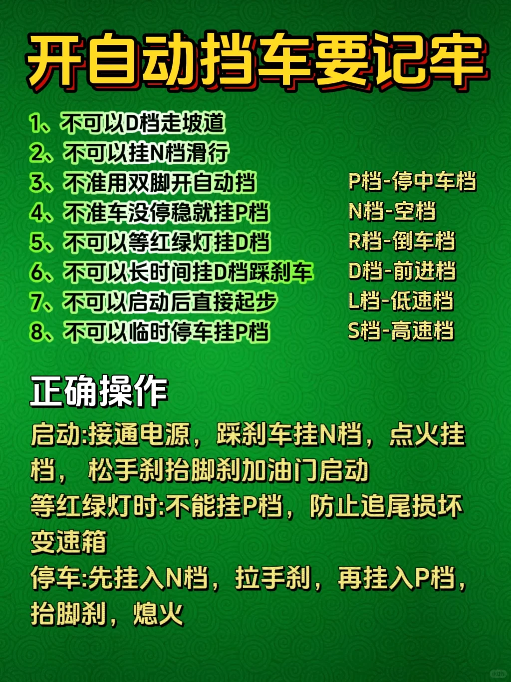 【第60集】开自动挡汽车要记牢