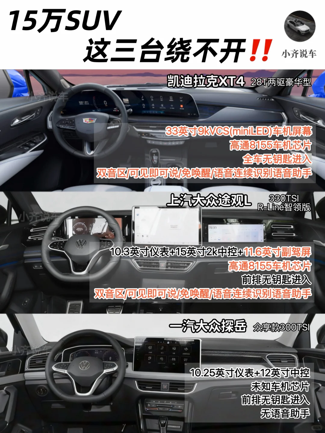 拯救纠结怪！15万SUV极限三选一，一篇看懂‼️