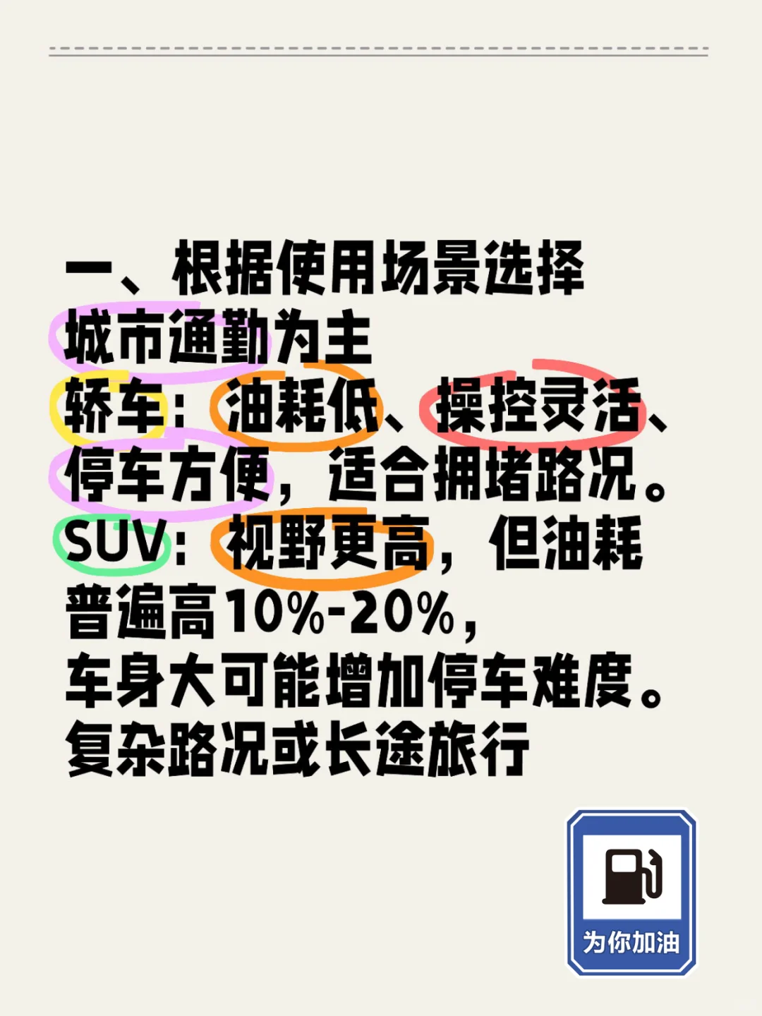 选择轿车还是SUV？