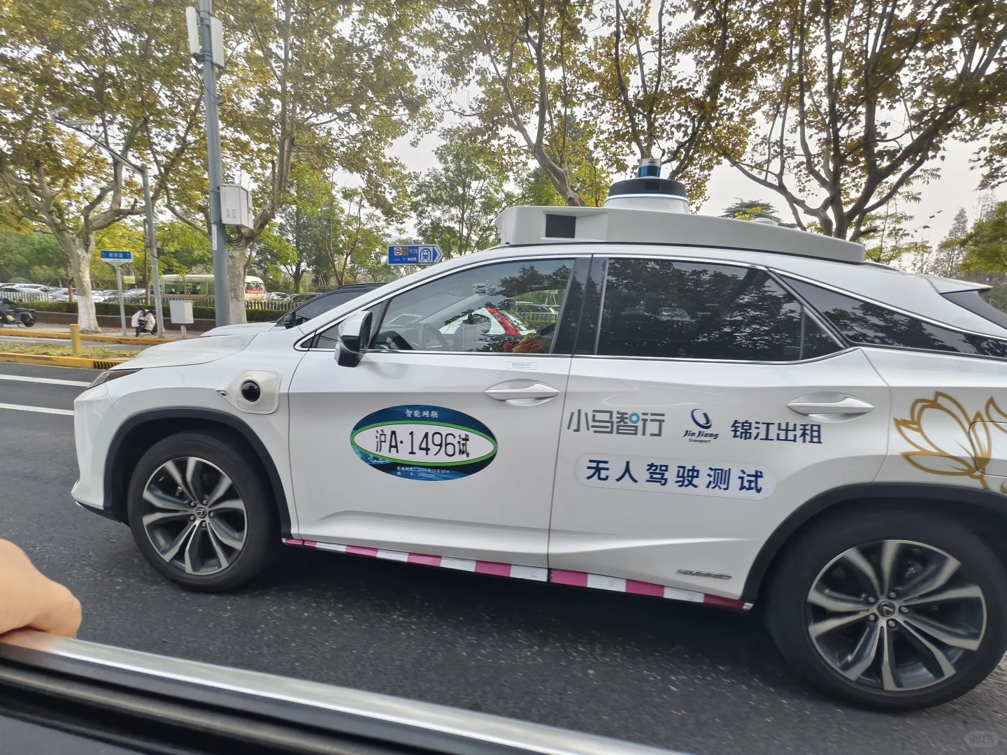 看到了上海的无人智驾，速度还很快