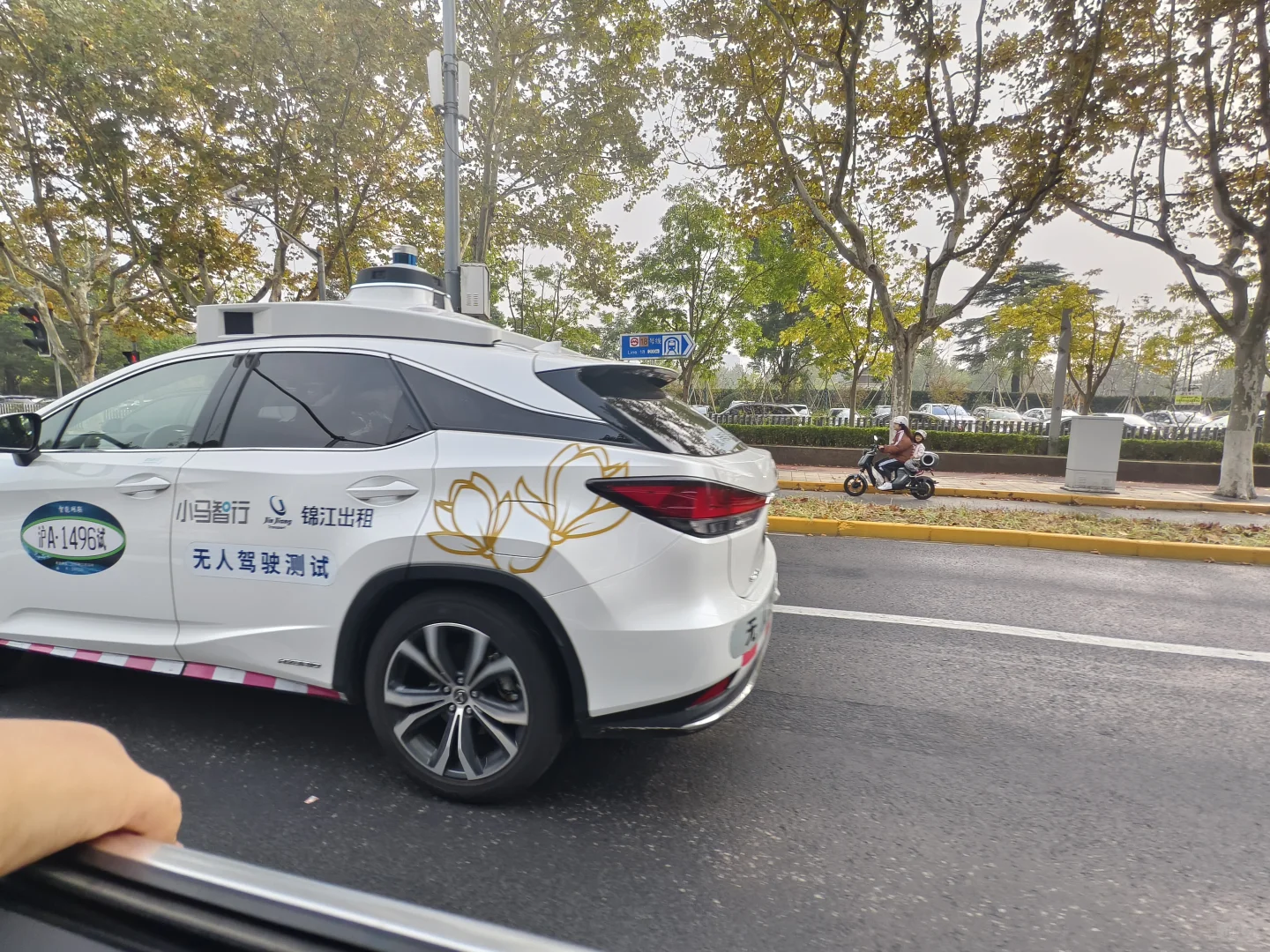 看到了上海的无人智驾，速度还很快