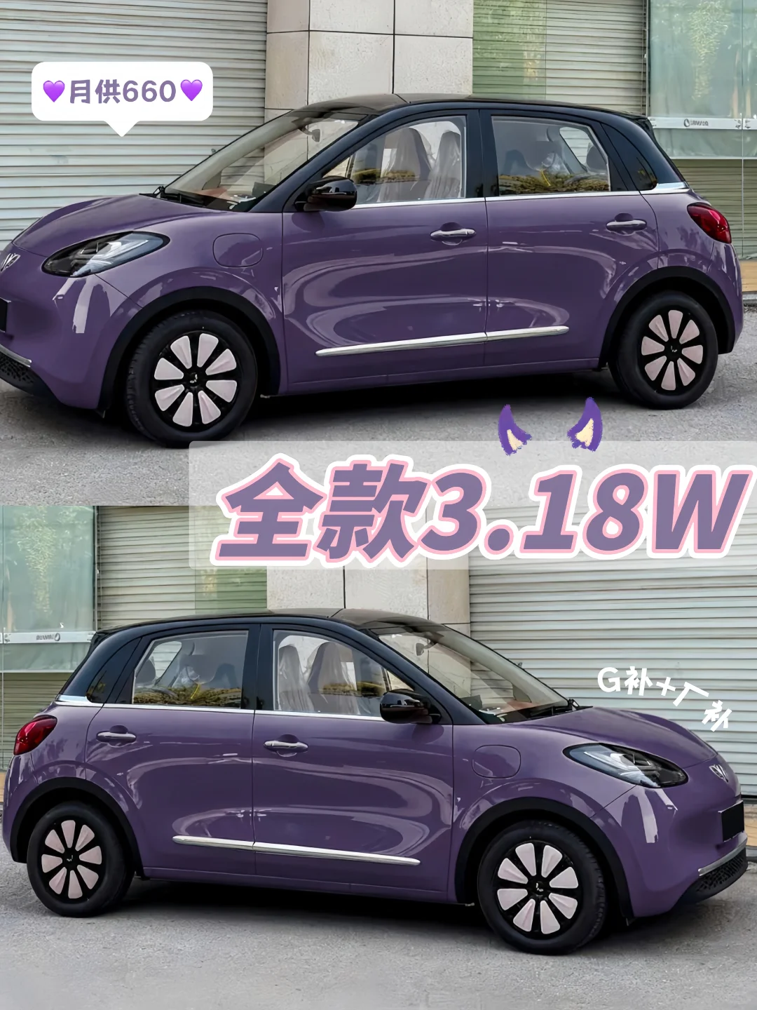 💰3w左右拿下紫色小车🚗女生开也太酷啦