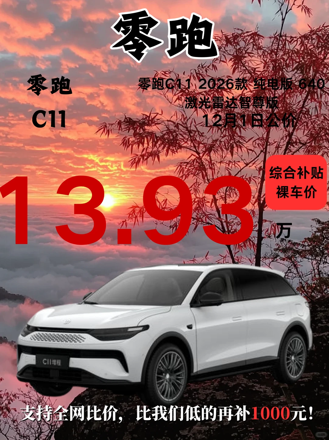 13 万级智驾 SUV 卷王零跑 C11 这配置杀疯
