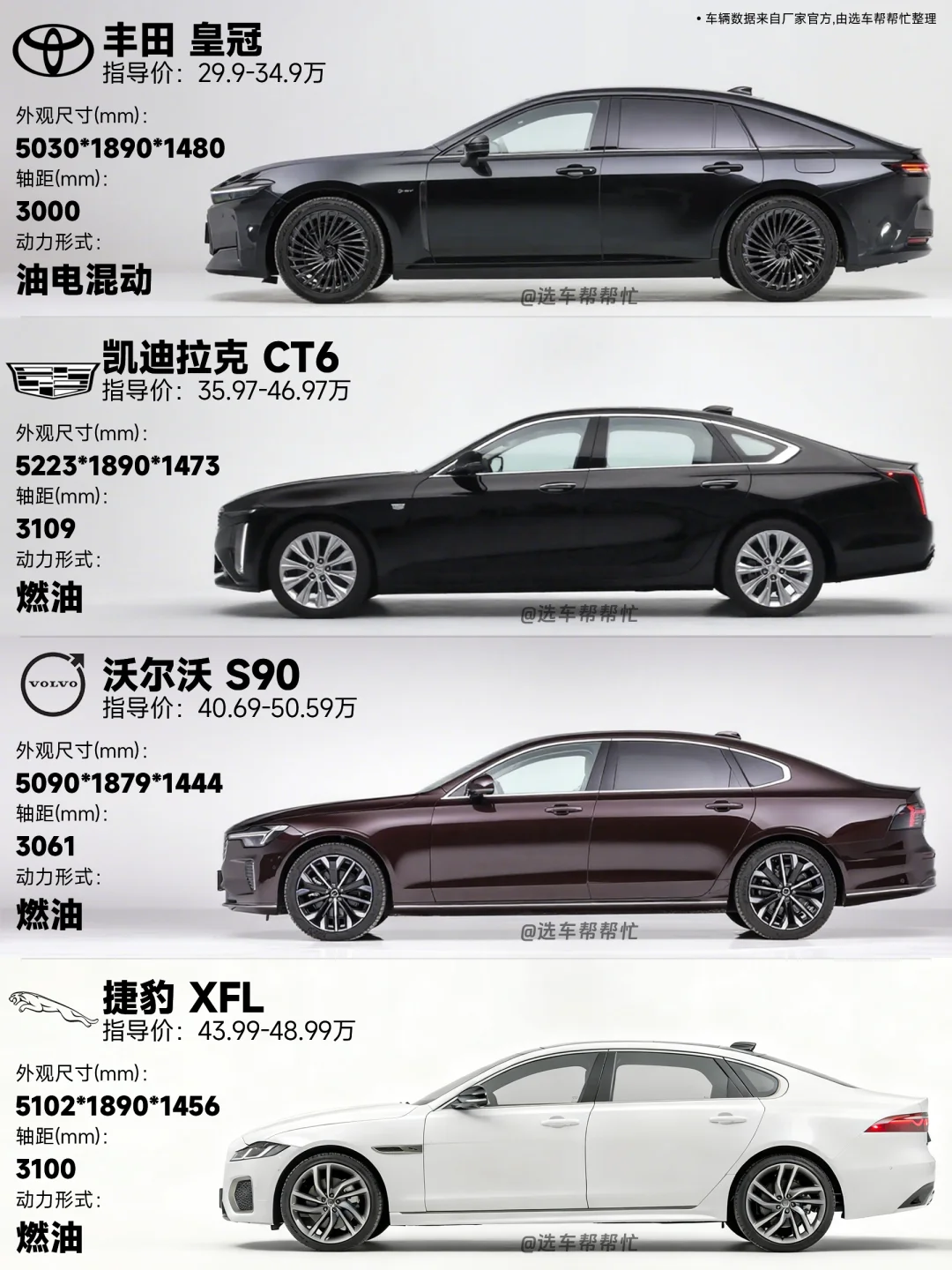 30万预算买中大型轿车你会它们考虑吗❓