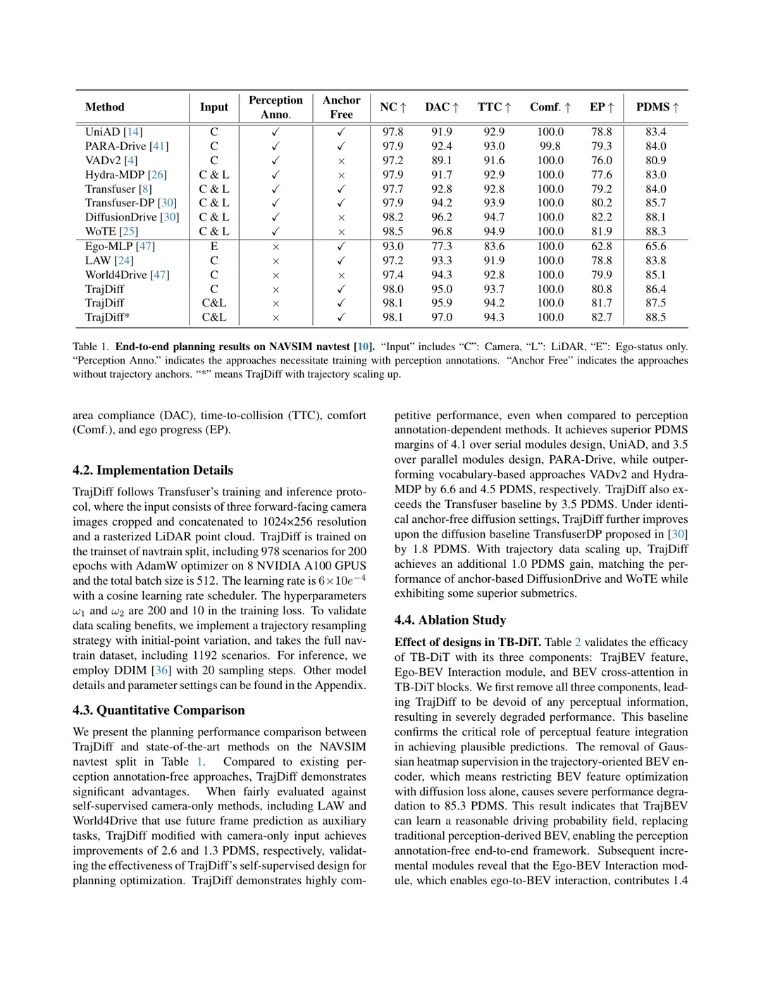 TrajDiff: 无感知标注端到端自动驾驶