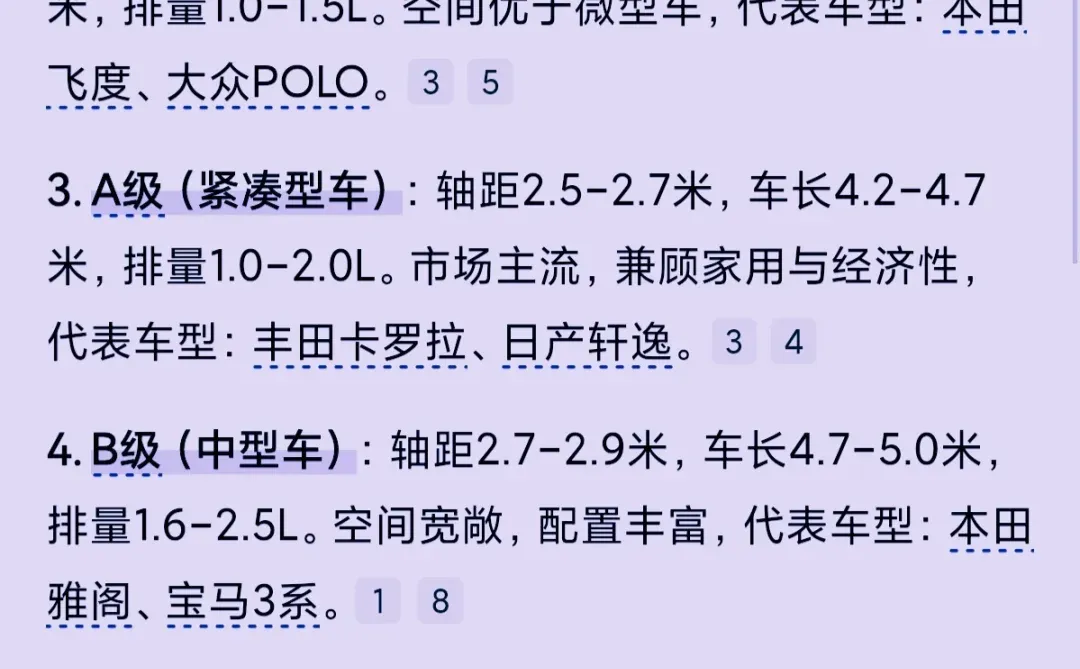 小众的汽车排量分级，你排哪级