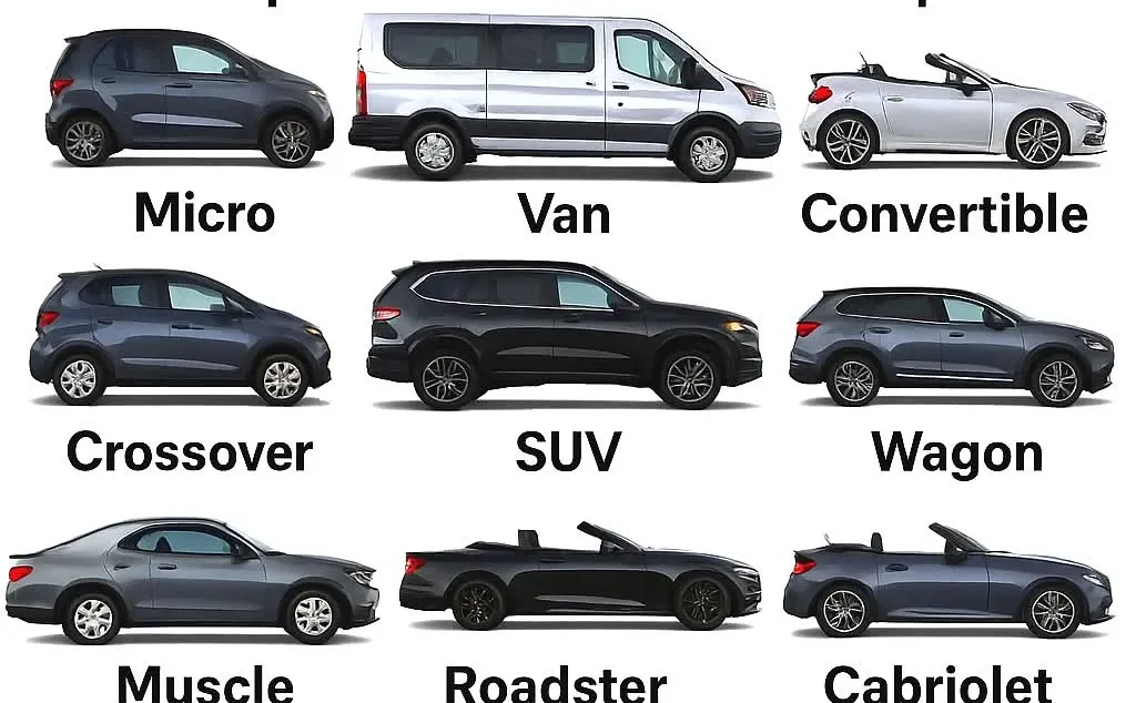 一幅图教您认识所有车-皮卡，SUV或轿车