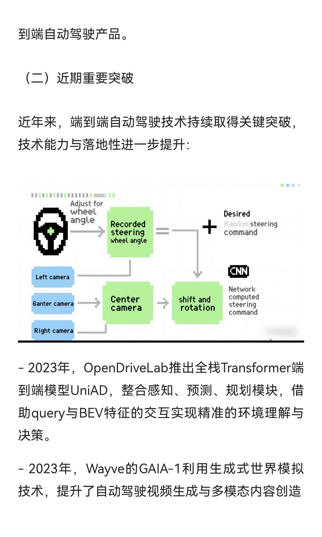 汽车自动驾驶架构的端到端进化历程