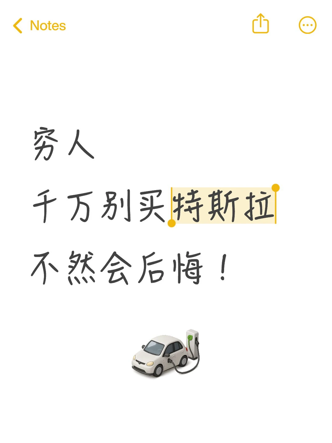 亲身体验！穷人就不要买特斯拉