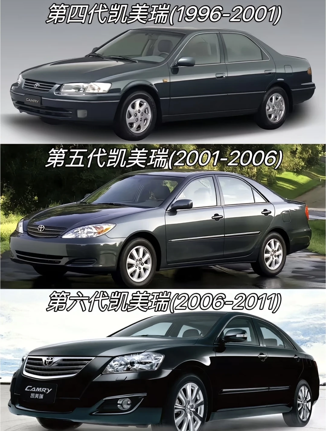 凯美瑞发展史，讲讲哪个最经典✌️