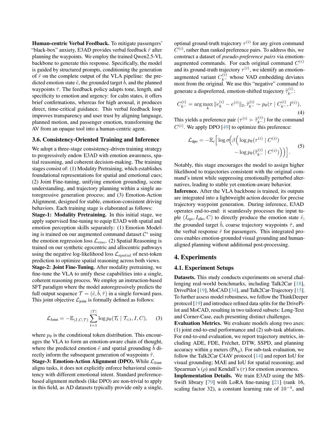 E3AD: 情感感知的端到端自动驾驶模型