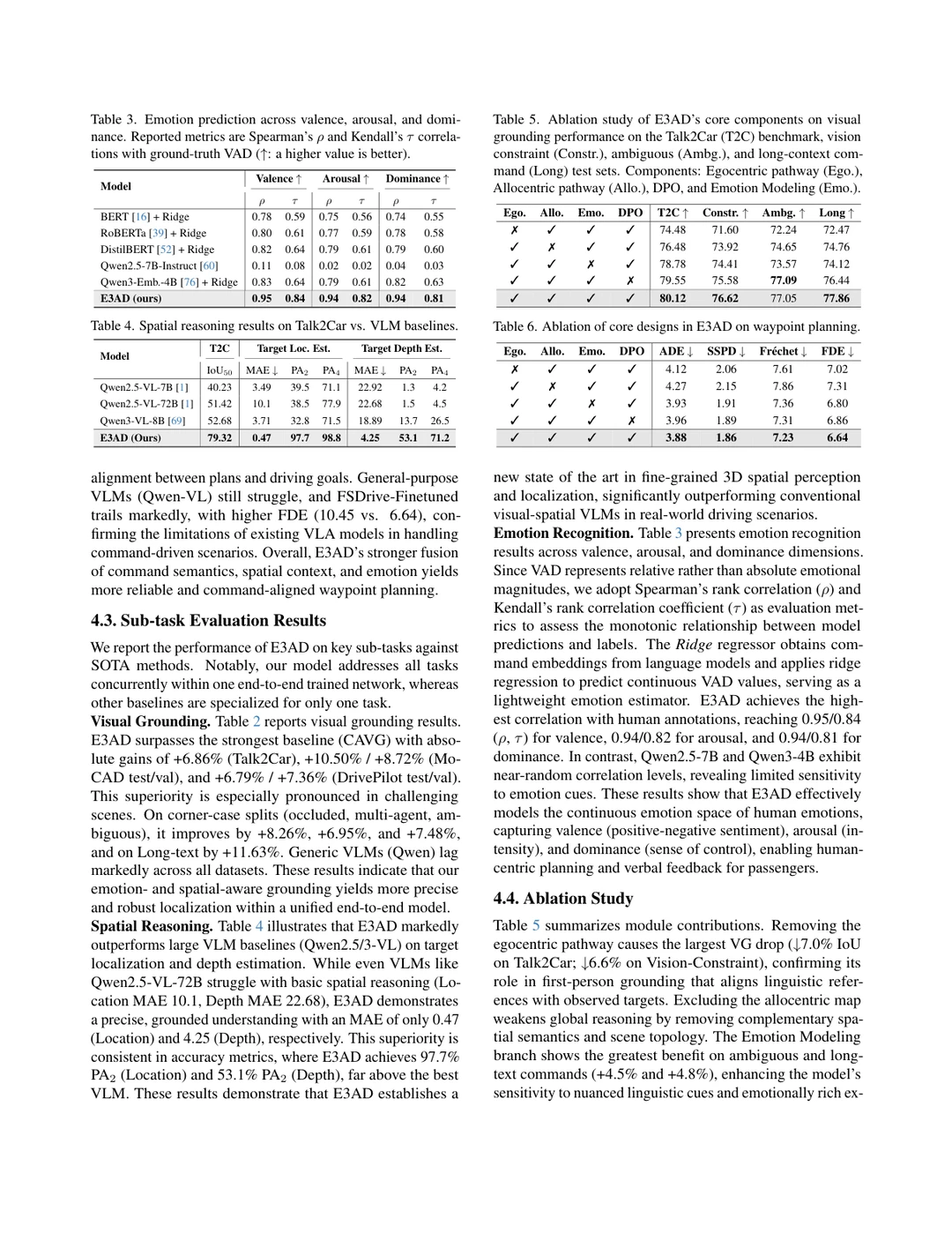 E3AD: 情感感知的端到端自动驾驶模型