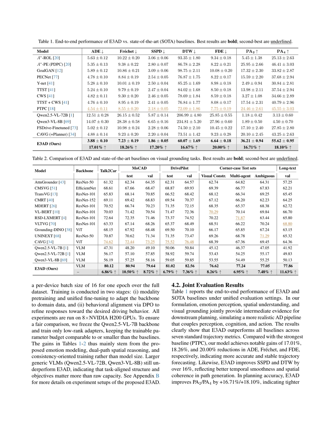 E3AD: 情感感知的端到端自动驾驶模型