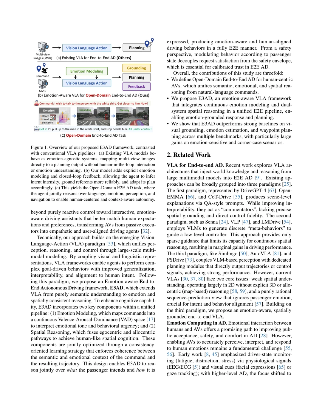 E3AD: 情感感知的端到端自动驾驶模型