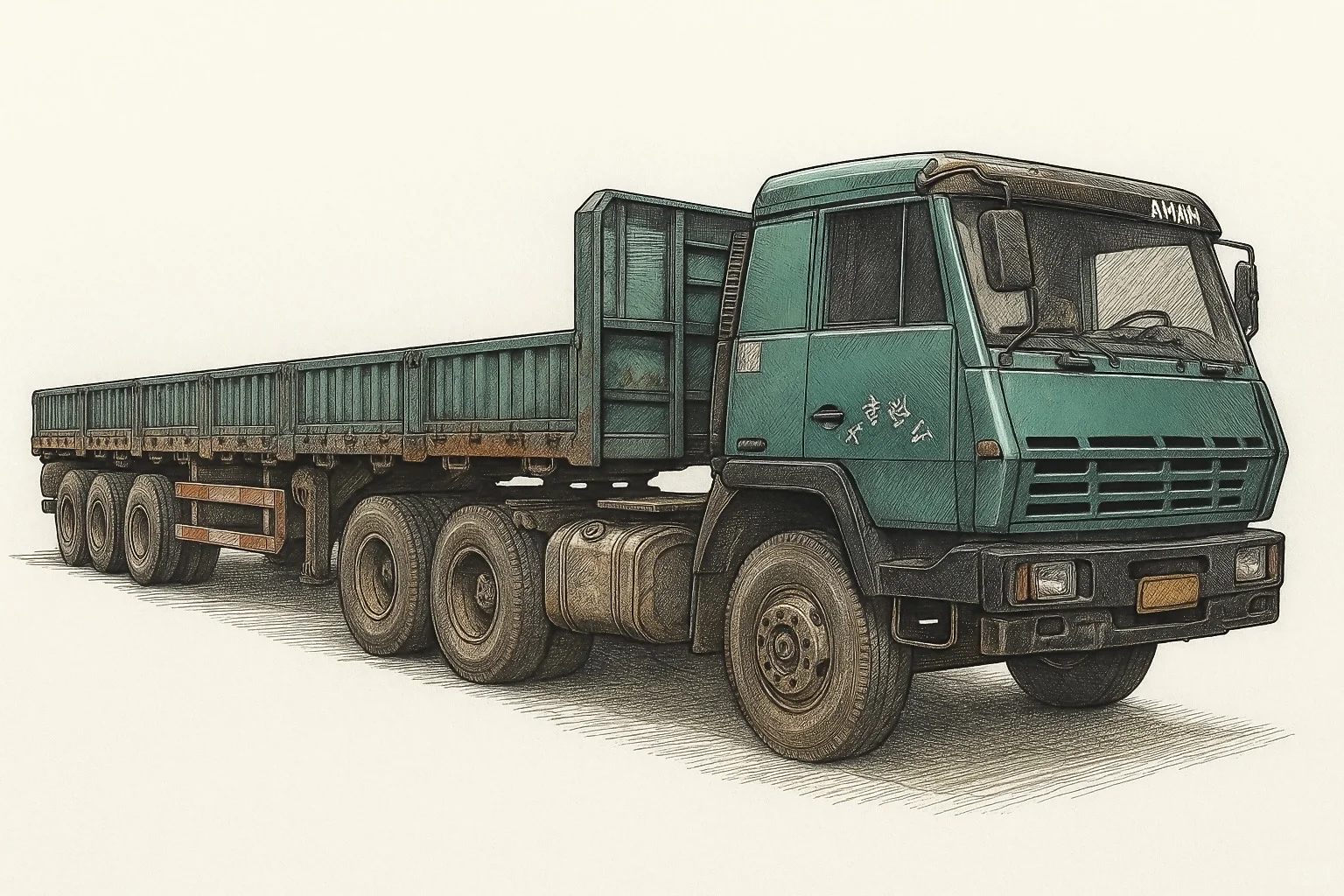 中国重汽(CNHTC)引进的Steyr91插画