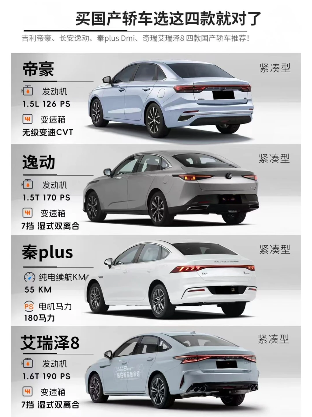 国产轿车决赛圈！这 4 款闭眼入不踩雷🚗