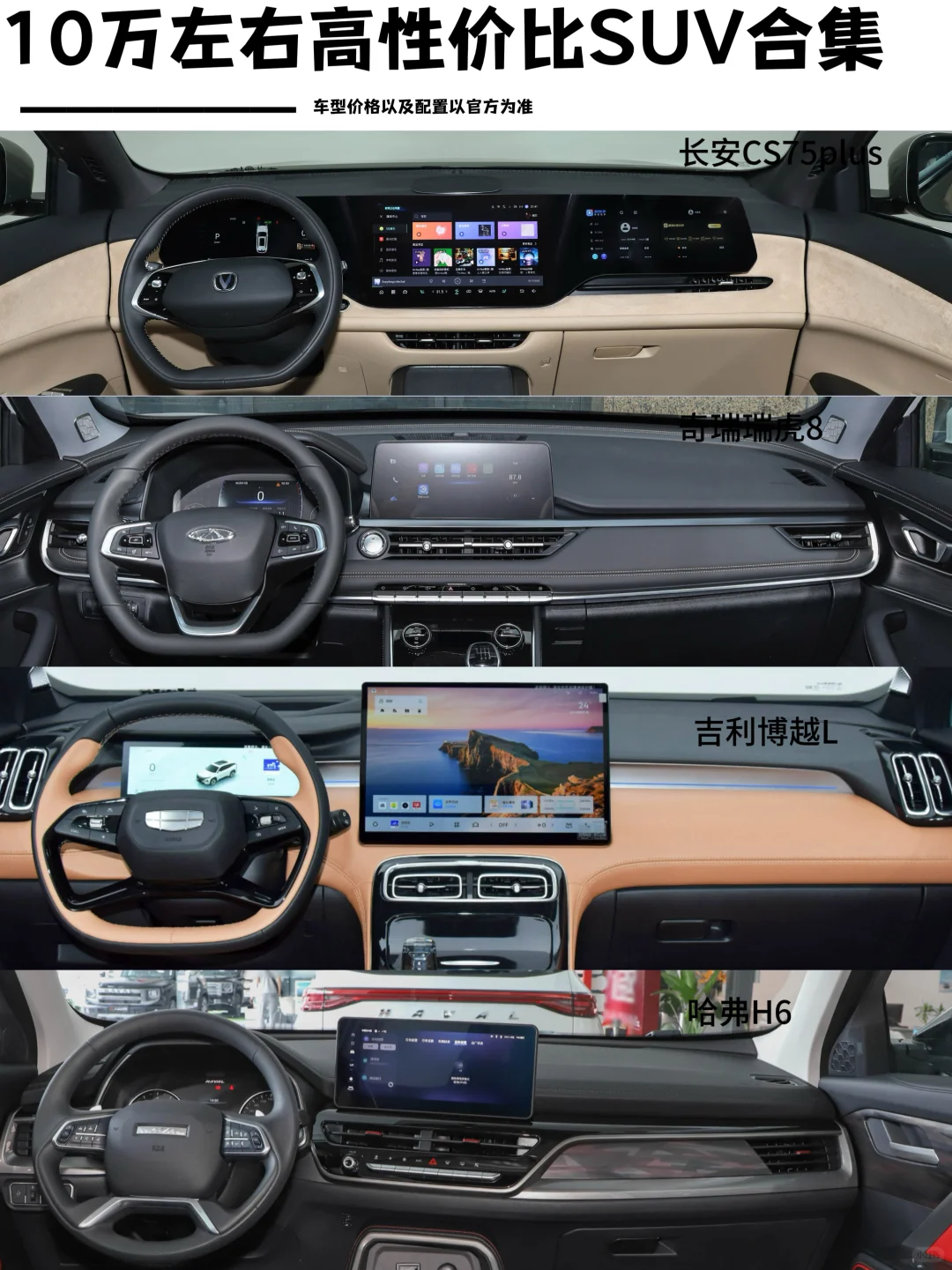 10万左右高性价比SUV合集！看完这篇不纠结