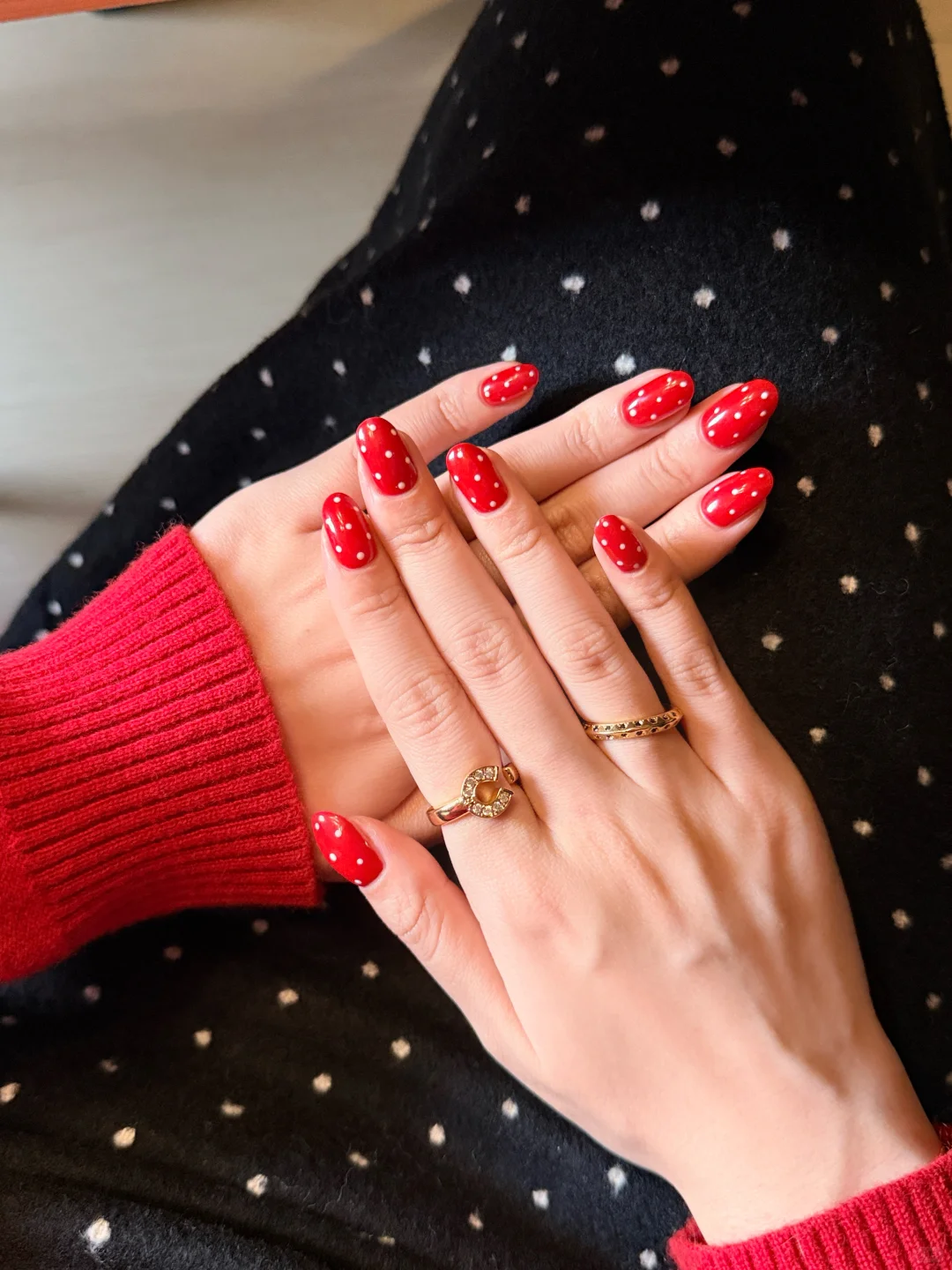 new nail🍓新年战甲被我做到了～好爱波点