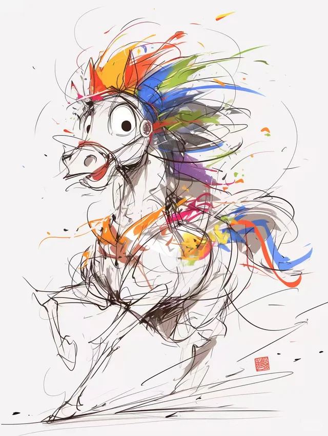 小马潦草画风！