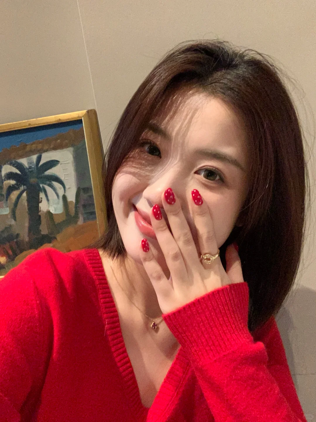 new nail🍓新年战甲被我做到了～好爱波点