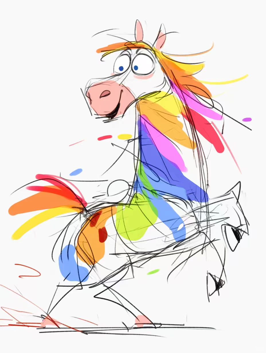 小马潦草画风！