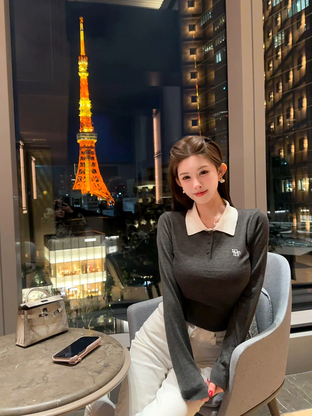 夜晚的东京铁塔真的太美啦～