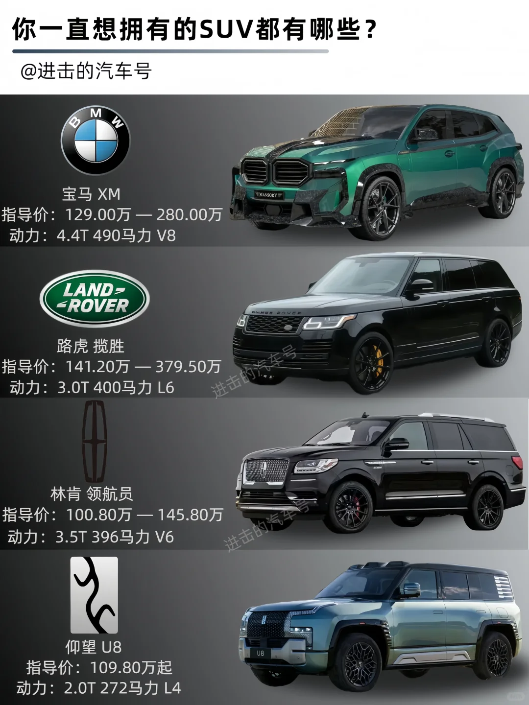 总有一辆是你的梦中SUV吧！