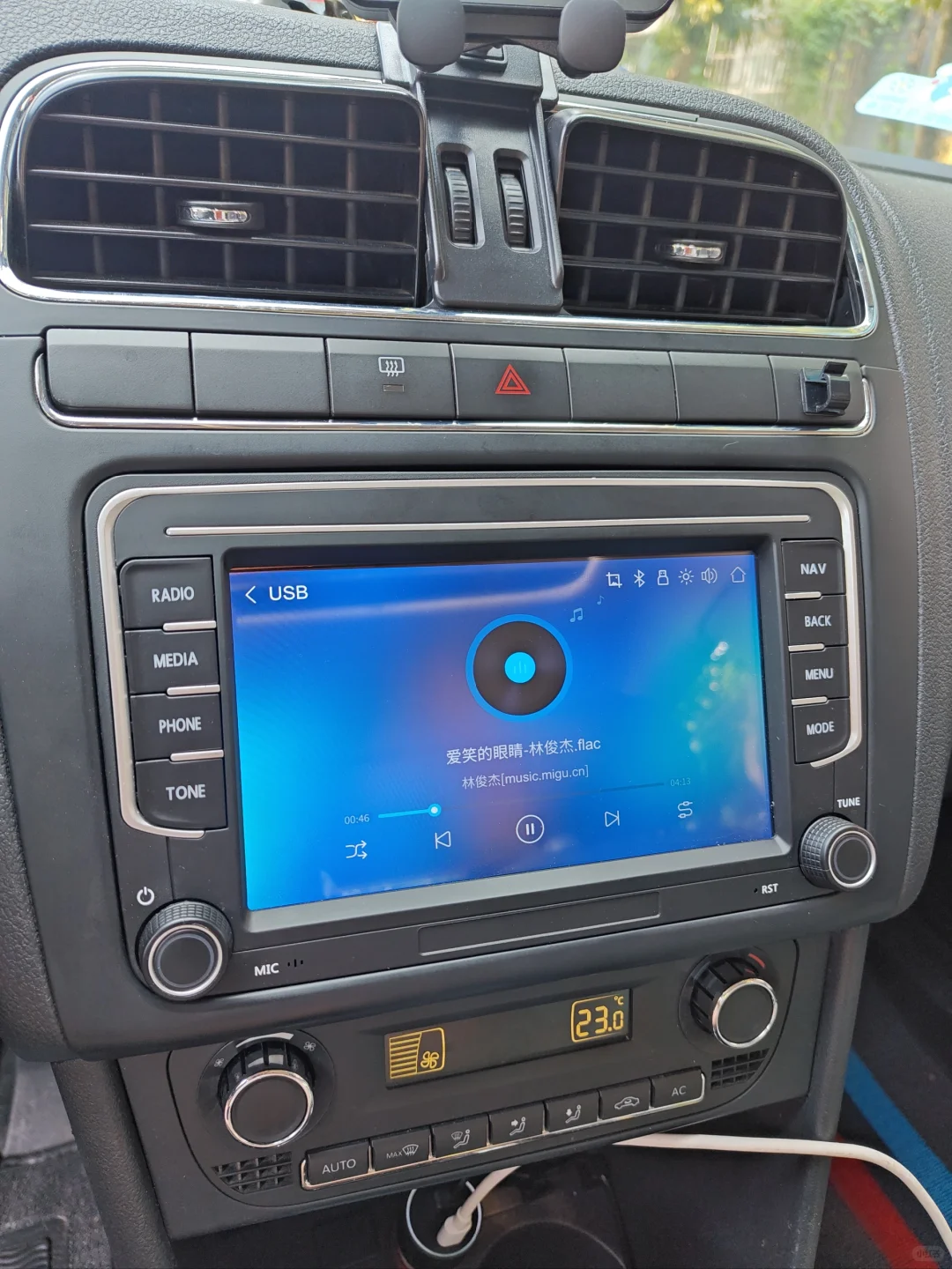 二手大众cross polo更换linux中控屏