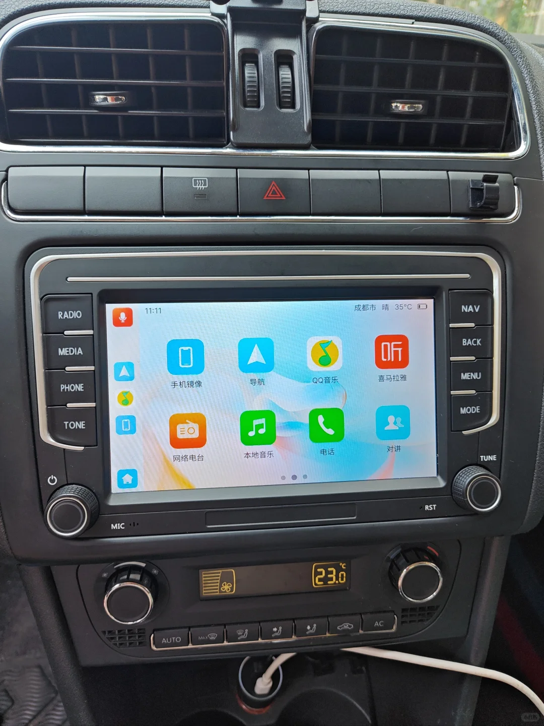 二手大众cross polo更换linux中控屏